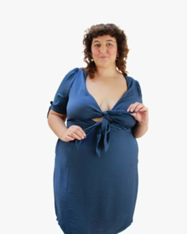 All Tied Up Dress | MUTED BLUE