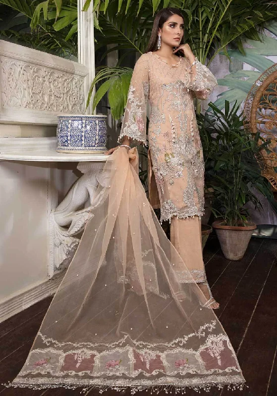 Latest Net Dress in Peach Color #Y6213