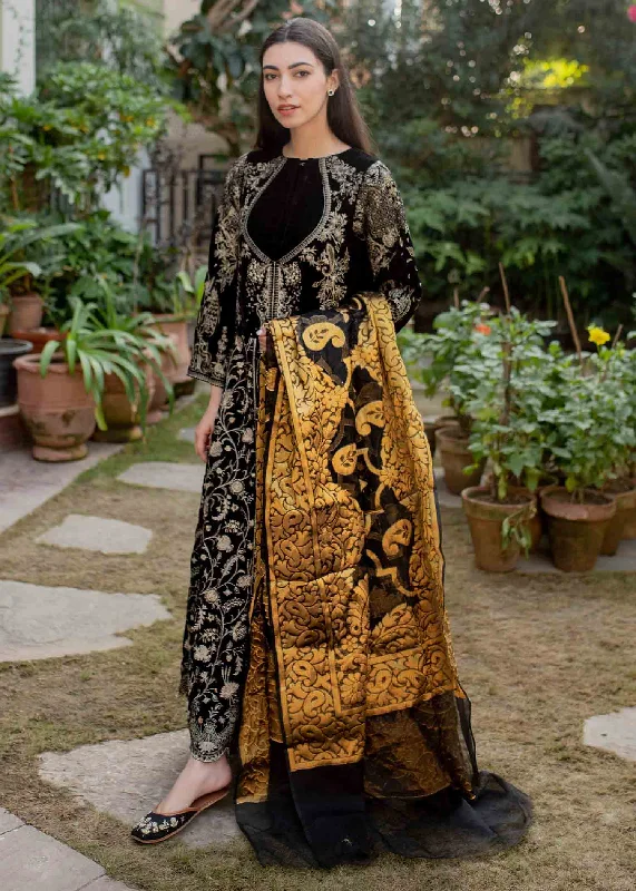 Black Pakistani Dress Party Wear by Designer #PF263