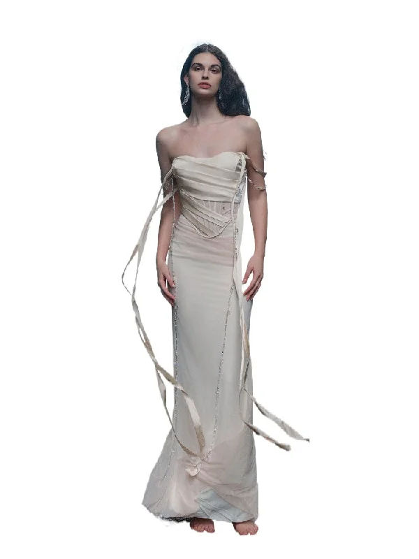 Pearl Strap Mermaid Dress