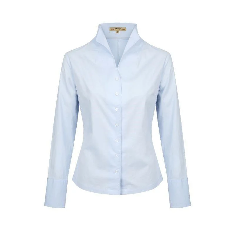 Dubarry Snowdrop Ladies Portrait Collar Shirt - Blue Classic Basic Short Shirt