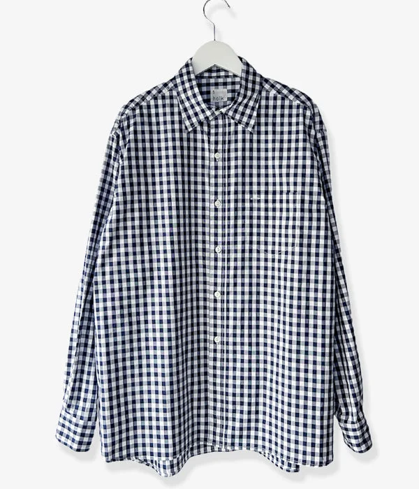 holk/WORK SHIRT (GINGHAM CHECK) Trendy Short Sleeve Tunic