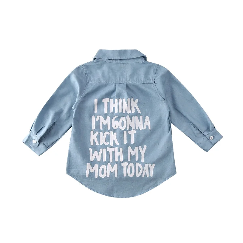 KICK IT WITH MOM Shirt Elegant Lace Short Sleeve