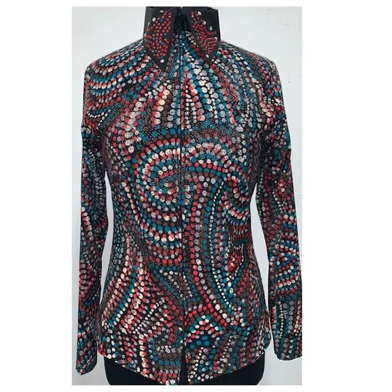 Royal Highness Ladies Western Show Shirt - Yuri Relaxed Button-Down Short Shirt