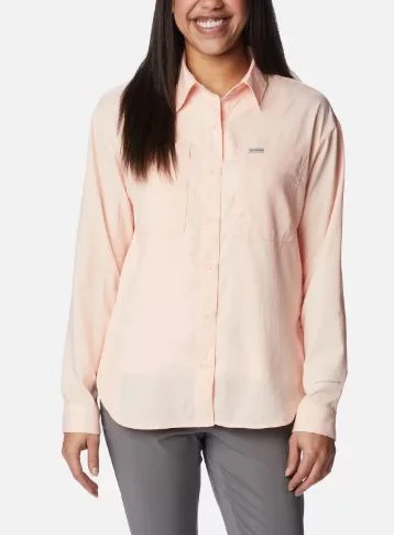 SALE! Women's Silver Ridge Utility LS Shirt | Columbia Trendy Tie-Front Short Shirt