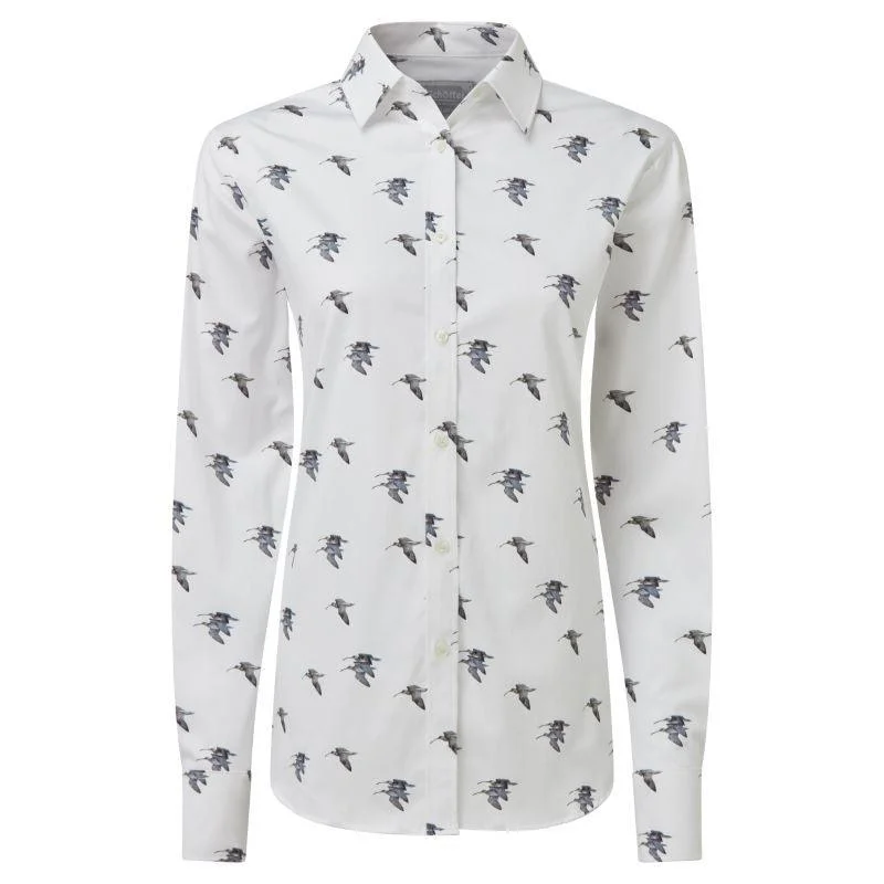 Schoffel Owen Williams Ladies Shirt - Curlew Print Relaxed Short Sleeve Tee