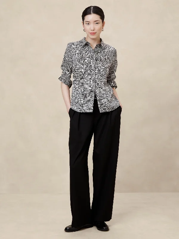 Silky Classic Shirt Classic Solid Short Shirt
