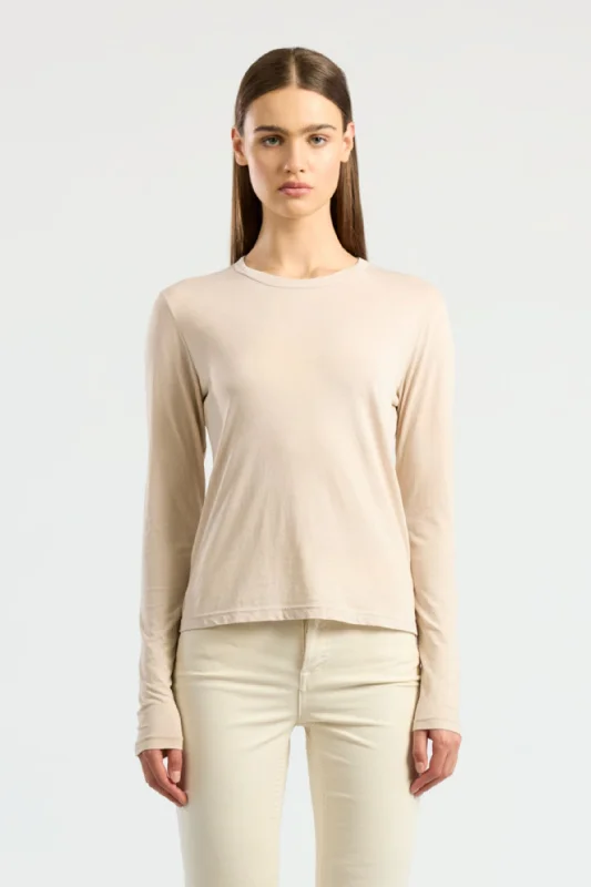 Standard Long Sleeve Shirt Cozy Cotton Short Tee