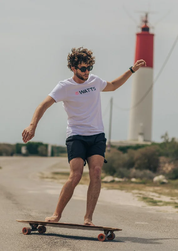 Tee-shirt WATTS09 - Blanc Stylish Short Sleeve Top