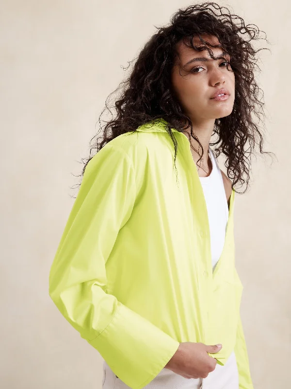 The Boxy Crop Shirt Stylish Short Sleeve Polo