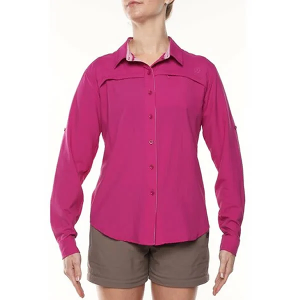 Vigilante Women's Masone II Long Sleeve Travel Shirt Chic Button-Up Short Shirt