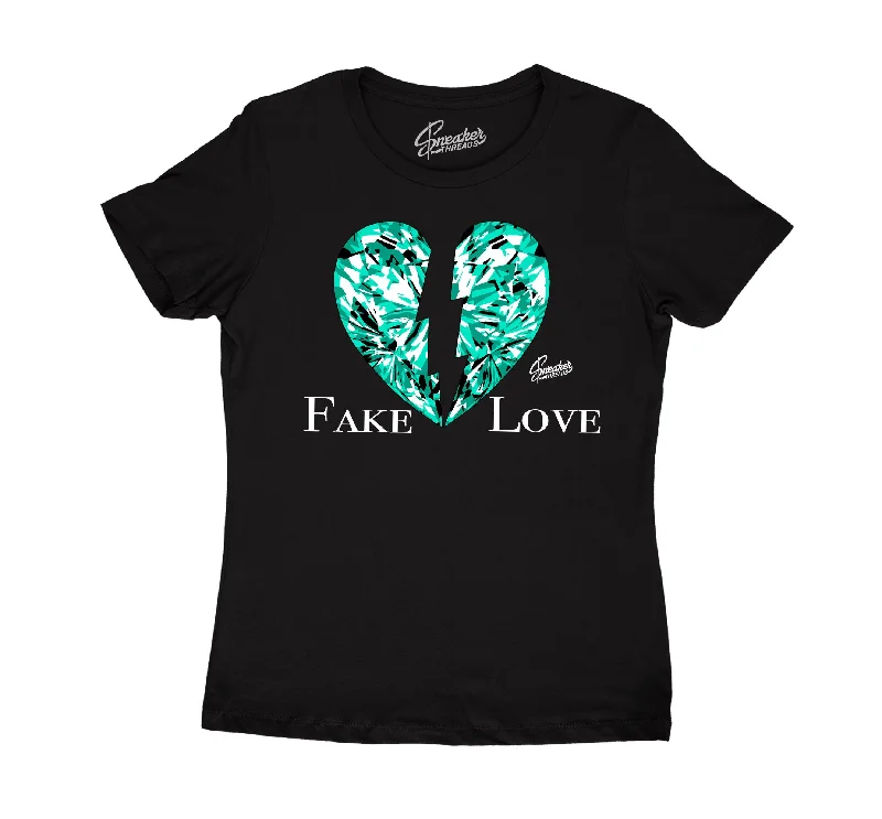 Womens - Green Glow Fake Love Shirt Fashionable Plaid Short Sleeve