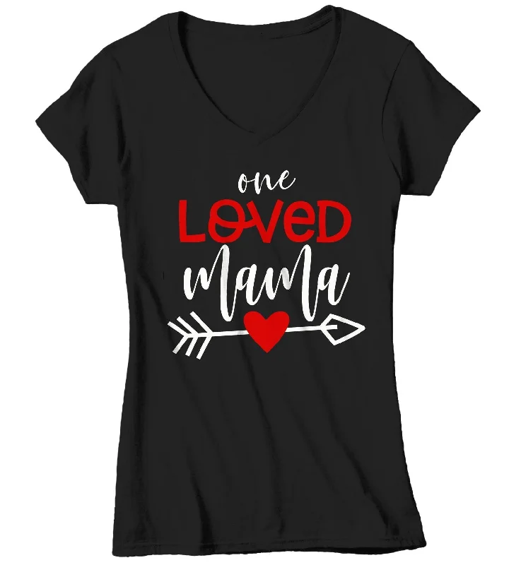 Women's Loved Mama T Shirt Mom T Shirts Arrow Valentine's Day Shirts Mama Heart Tee Mom TShirt Fashionable Short Sleeve Shirt Women's Loved Mama T Shirt Mom T Shirts Arrow Valentine's Day Shirts Mama Heart Tee Mom TShirt Fashionable Short Sleeve Shirt