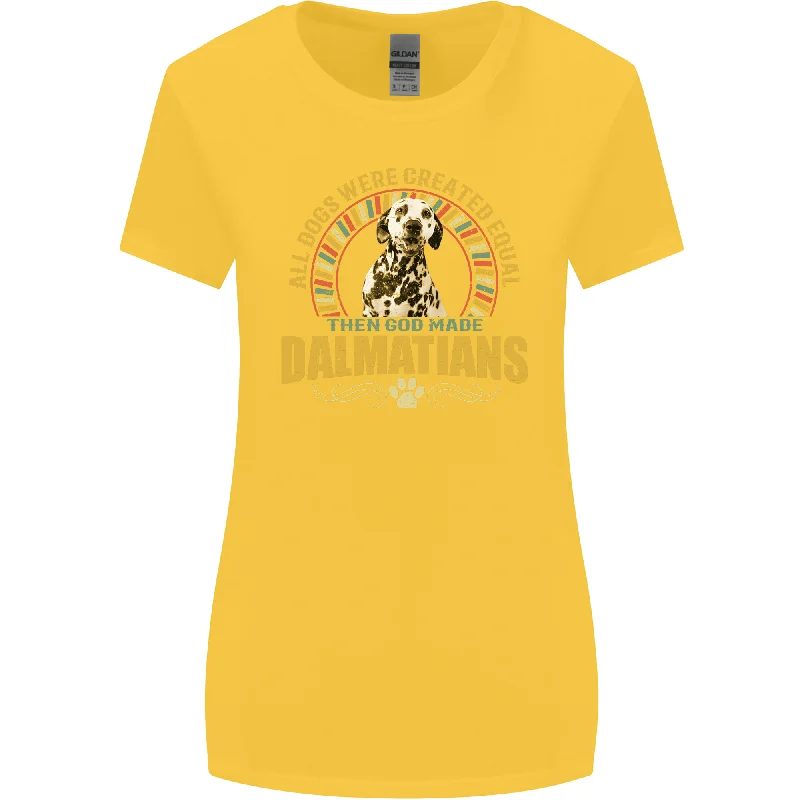 A Dalmatian Dog Womens Wider Cut T-Shirt Silk Blend Satin Velvet