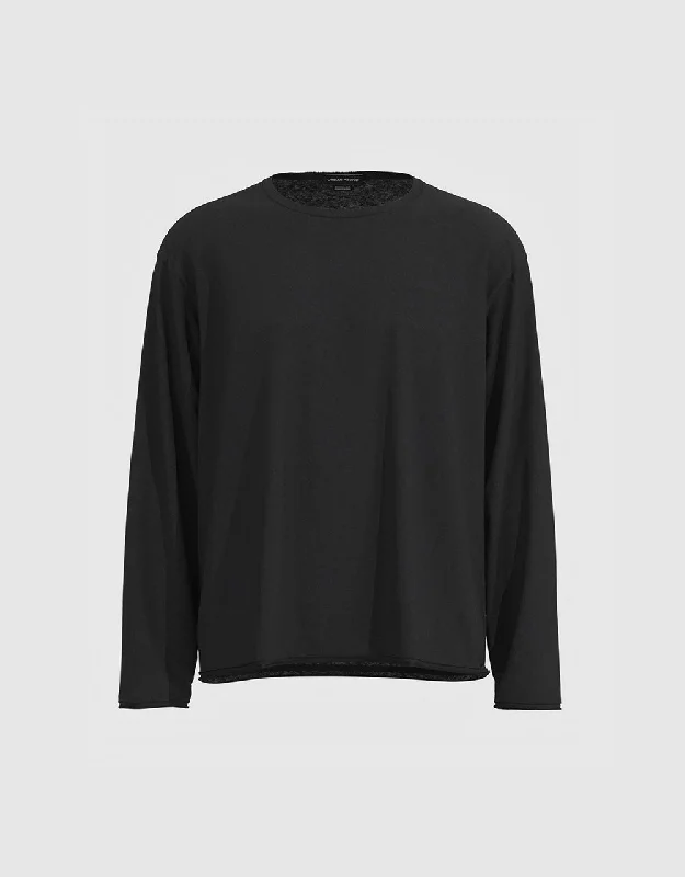 Crew Neck Loose T-Shirt Cotton Fabric Linen Fabric Terry Fabric