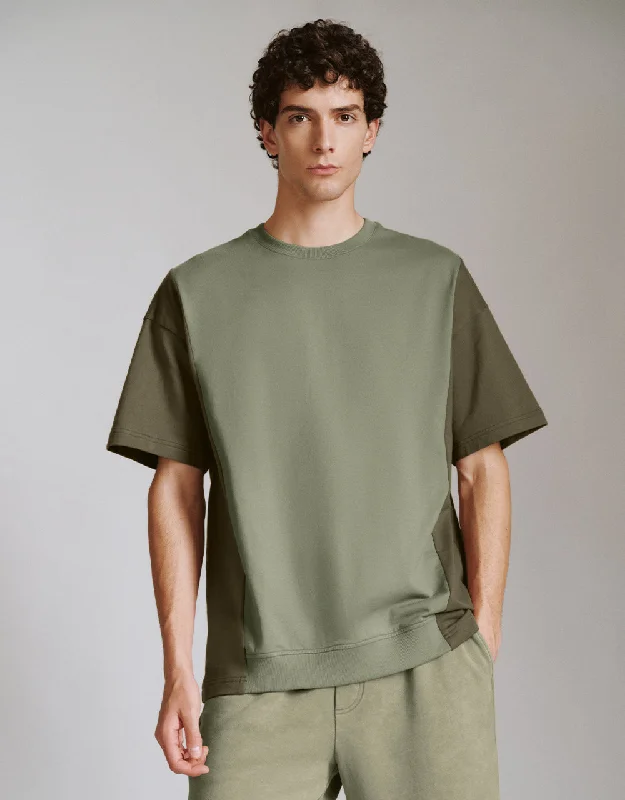 Crew Neck Loose T-Shirt Notch Collar Peter Pan Collar Cowl Neck