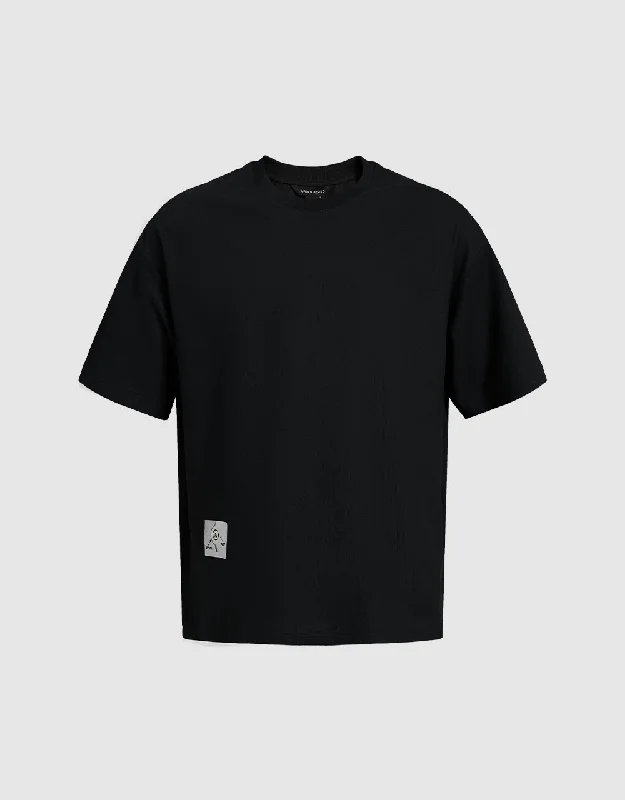 Crew Neck Loose T-Shirt Wool Fabric Cashmere Fabric Tweed Fabric