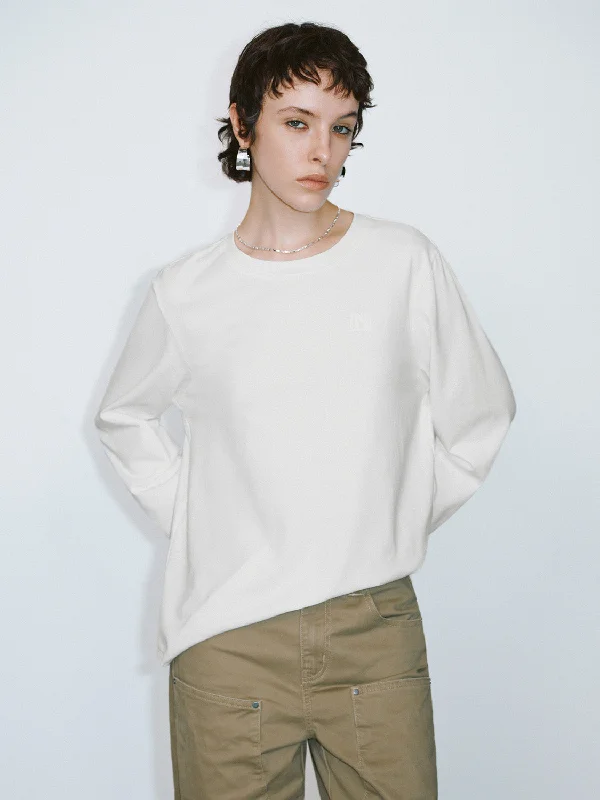 Crew Neck Loose T-Shirt Iron Safe Non-Iron Wrinkle Free