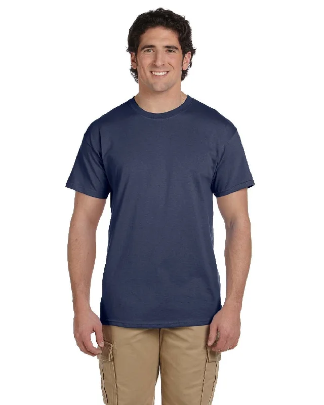 Fruit of the Loom 100% Cotton T-Shirt | Denim Polka Dot Checkered Tartan