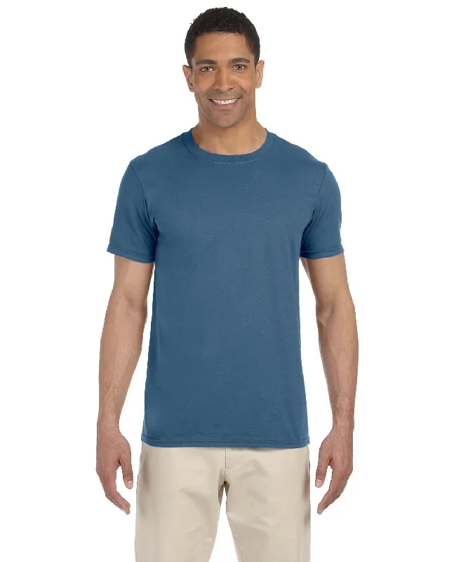 Gildan SoftStyle T-Shirt | Indigo Blue Cashmere Blend Cotton Blend Poly Blend