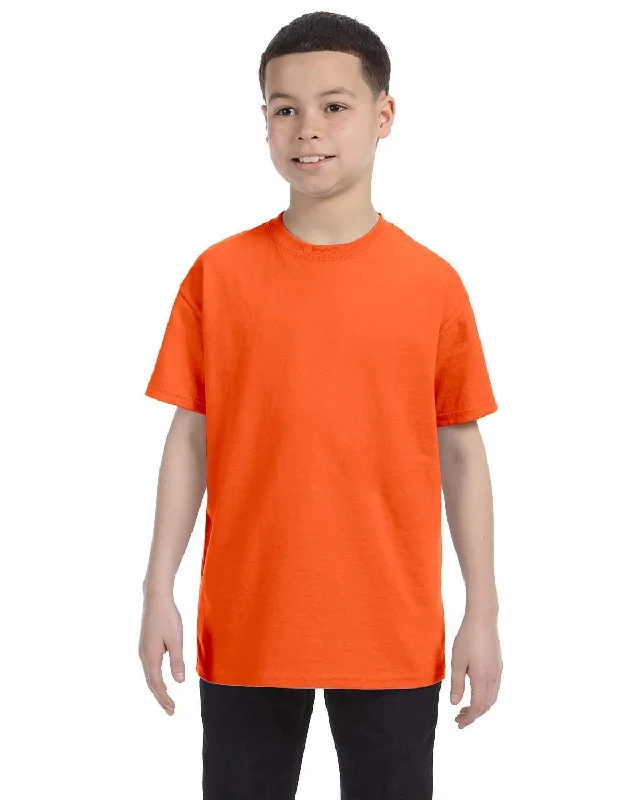 Gildan Youth Lightweight 100% Cotton T-Shirt | Orange Chenille Fabric Brocade Fabric Lace Fabric