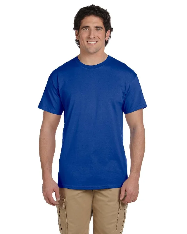 Hanes ComfortBlend 50/50 T-Shirt | Deep Royal Notch Collar Peter Pan Collar Cowl Neck