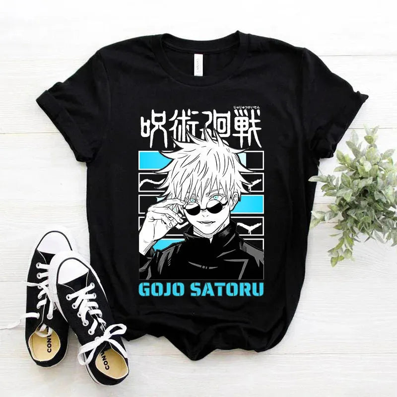 Japanese Manga Gojo Satoru T Shirt Women Tops Jujutsu Kaisen Anime T-shirt Unisex Harajuku Kawaii Short Sleeve Tee Summer Top Front Pockets Side Pockets Patch Pockets Japanese Manga Gojo Satoru T Shirt Women Tops Jujutsu Kaisen Anime T-shirt Unisex Harajuku Kawaii Short Sleeve Tee Summer Top Front Pockets Side Pockets Patch Pockets