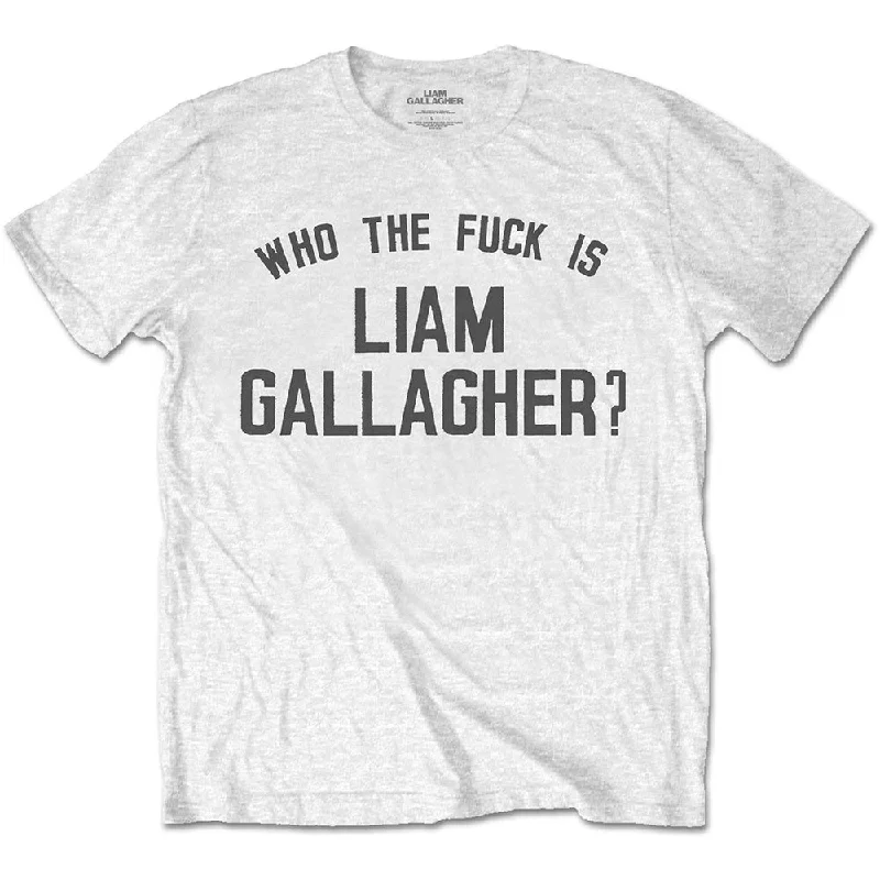 Liam Gallagher | Official Band T-Shirt | Who the Fuck? Print Jacquard Patchwork