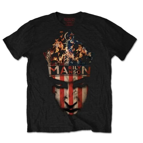 Marilyn Manson | Official Band T-Shirt | Crown Rayon Fabric Velvet Fabric Corduroy Fabric Marilyn Manson | Official Band T-Shirt | Crown Rayon Fabric Velvet Fabric Corduroy Fabric