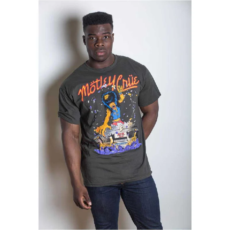Motley Crue | Official Band T-Shirt | Allister King Kong Beaded Sequined Faux Fur