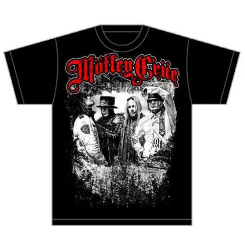 Motley Crue | Official Band T-Shirt | Greatest Hits Band Shot Welt Pockets Slit Pockets Flap Pockets