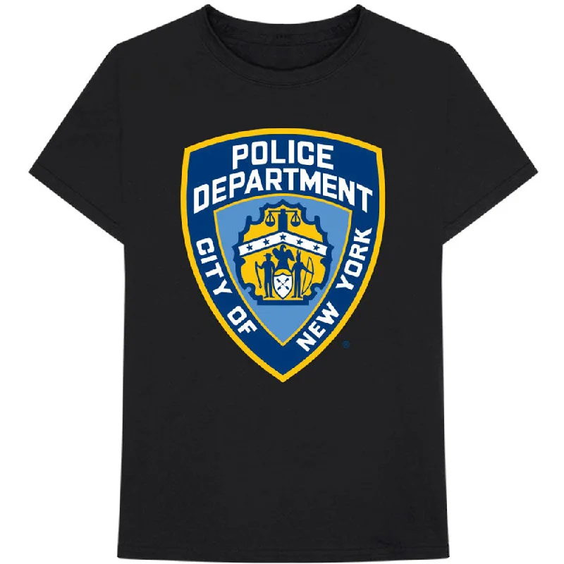 New York City | Official Band T-Shirt | Police Dept. Badge Ribbed T-Shirt High Neck Heavyweight