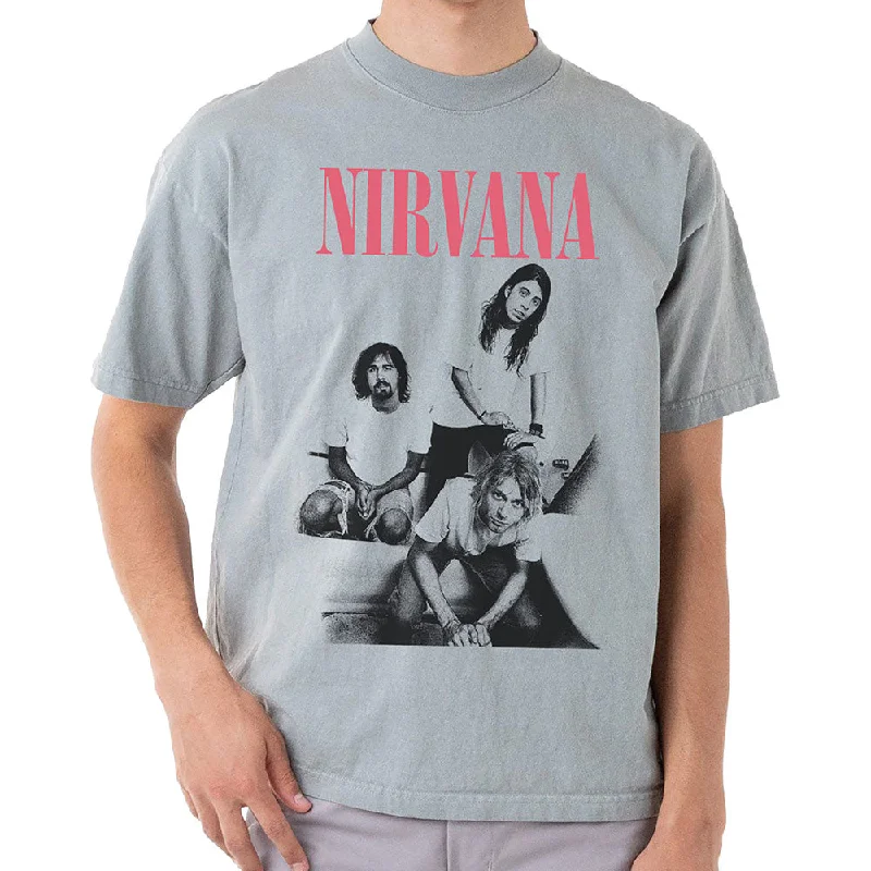 Nirvana | Official Band T-Shirt | Bathroom Photo Welt Pockets Slit Pockets Flap Pockets