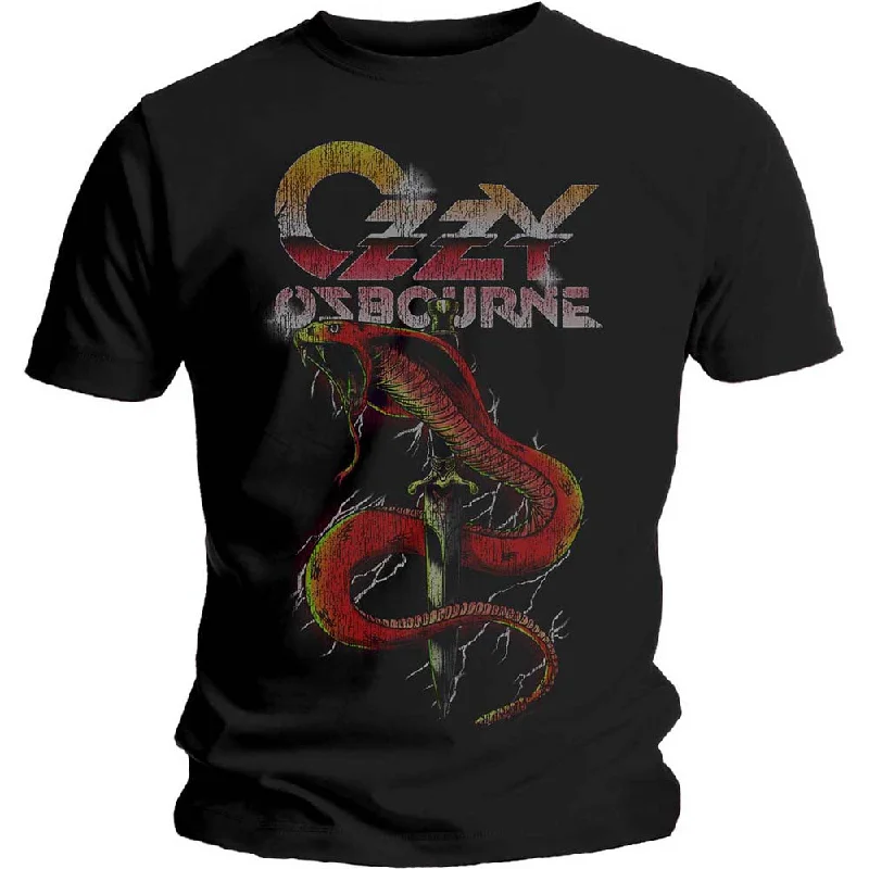 Ozzy Osbourne | Official Band T-Shirt | Vintage Snake Elasticated Padded Insulated