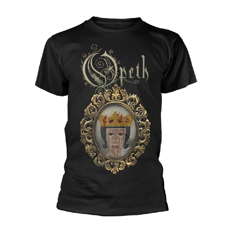Opeth Unisex T-shirt: Crown (back print) Collared T-Shirt Boat Neck A-Line