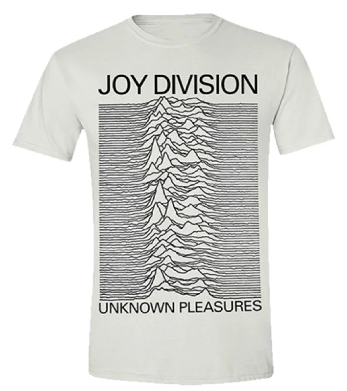 Joy Division Unisex T-shirt: Unknown Pleasures (White) Chenille Blend Fleece Blend Nylon Blend Joy Division Unisex T-shirt: Unknown Pleasures (White) Chenille Blend Fleece Blend Nylon Blend