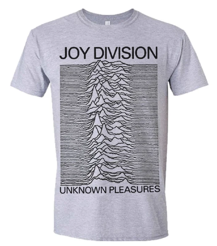Joy Division Unisex T-shirt: Unknown Pleasures (Grey) V-Neck T-Shirt Long Sleeve Cotton Joy Division Unisex T-shirt: Unknown Pleasures (Grey) V-Neck T-Shirt Long Sleeve Cotton