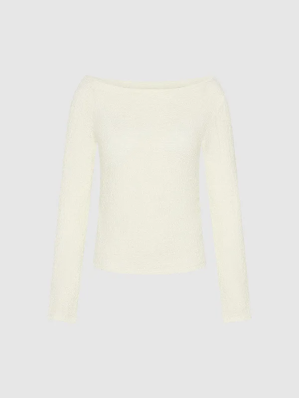 Textued Skinny T-Shirt Ribbed T-Shirt High Neck Heavyweight