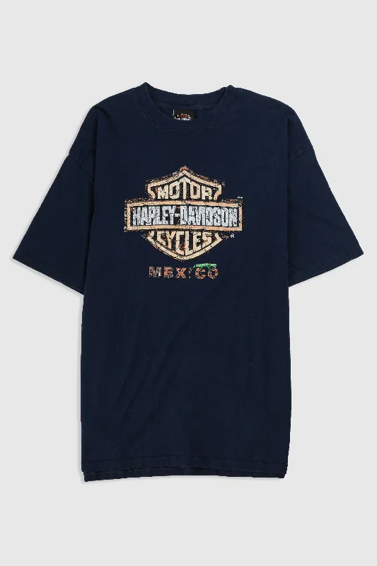 Vintage Harley Tee Polka Dot Checkered Tartan