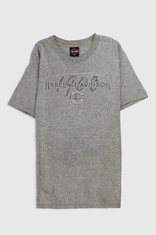 Vintage Harley Tee Basic T-Shirt Crew Neck Short Sleeve