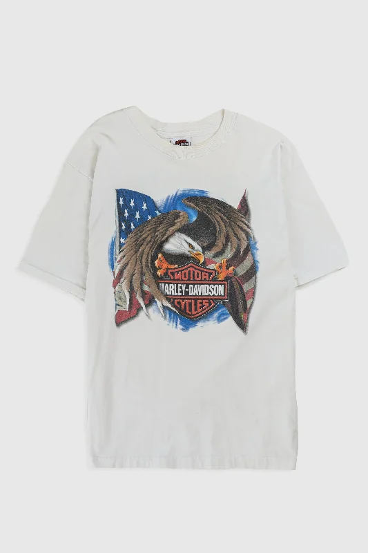 Vintage Harley Tee Polka Dot Checkered Tartan