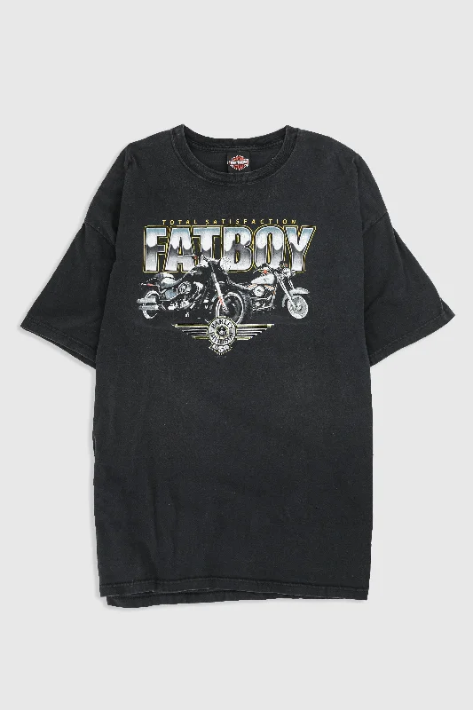 Vintage Harley Tee Graphic T-Shirt Round Neck Polyester
