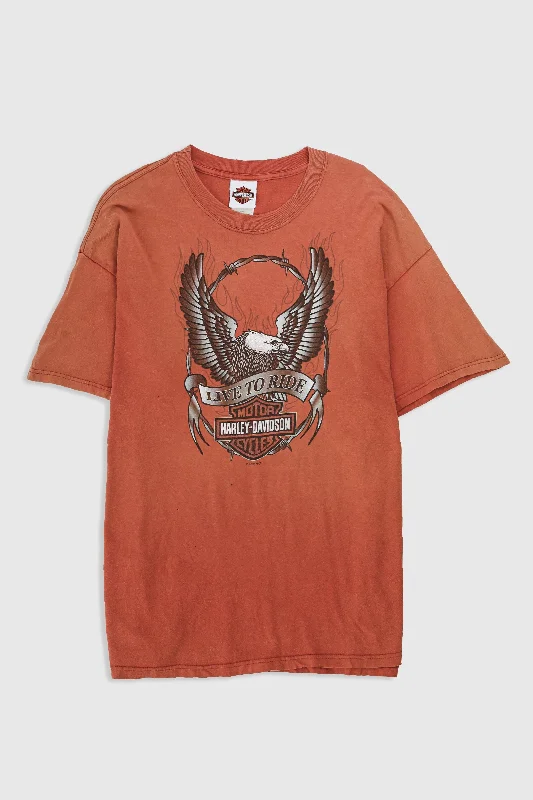 Vintage Harley Tee Hooded Caped Shawl Collar