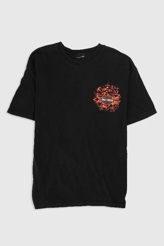Vintage Harley Tee Thin T-Shirt Open Front Quick Dry