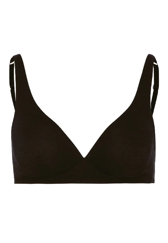 Cotton Sensation Soft Cup Bra | Black 71387-019 Simple Wireless Bra
