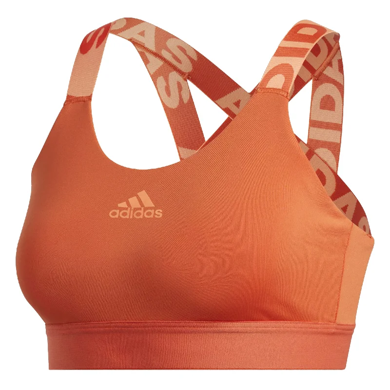 adidas Women's Don't Rest Alphaskin Padded Bra Glory Amber Active Support Bra