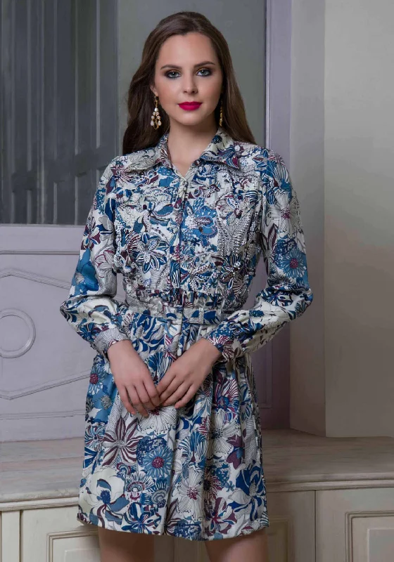 Leaves of Grass, New York Burlington Liberty print silk dress-available as a midi dress Trendy Bodycon Midi Dress Leaves of Grass, New York Burlington Liberty print silk dress-available as a midi dress Trendy Bodycon Midi Dress