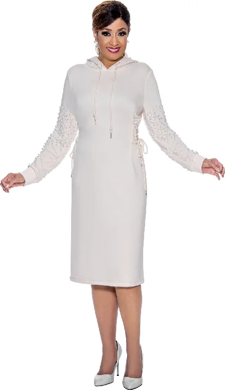 Divine Apparel DCC521 Hoody Midi Dress Long Sleeve Fashionable Pencil Midi Dress