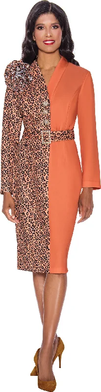 Divine Apparel DN12061 Short Formal Midi Dress Elegant Floral Appliqué Midi Dress