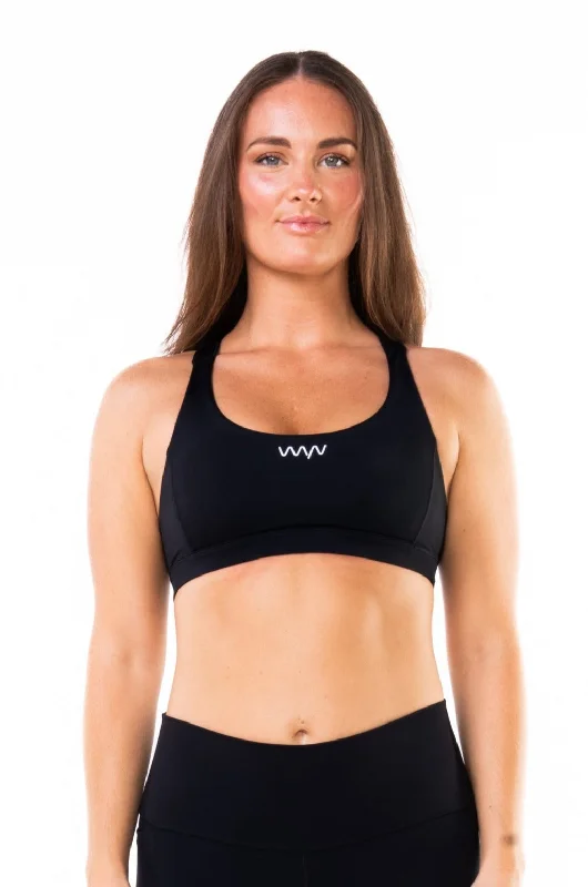 Do. It. Now. Sports Bra - Black Seamless Sports Bra